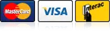 We accept Visa, Mastercard and Interac!
